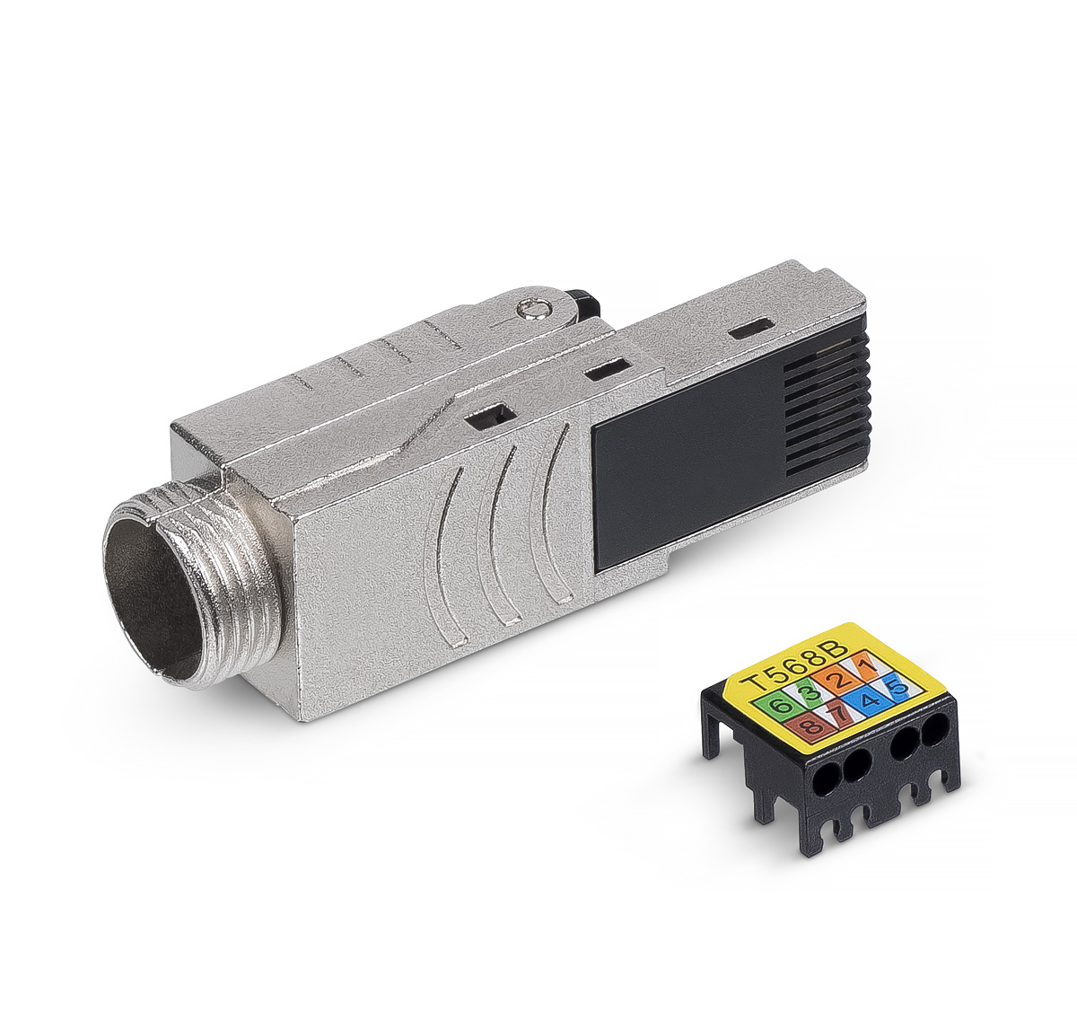 CABEUS 8P8C-SH-C8-TWP КОННЕКТОР RJ-45(8P8C) ПОД ВИТУЮ ПАРУ, КАТЕГОРИЯ 8 (50 Μ"/ 50 МИКРОДЮЙМОВ), ЭКРАНИРОВАННЫЙ, ДЛЯ ПРОВОДНИКОВ С ТОЛЩИНОЙ ПО ИЗОЛЯЦИИ ДО 1.5 ММ, СО ВСТАВКОЙ КОД: 10070c НА СКЛАДЕ: 439 шт