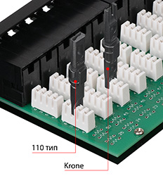 Патч-панель 19 (1U), 50 портов RJ-45, Krone IDC.<br />Заделка Dual IDC (Krone и 110 тип).